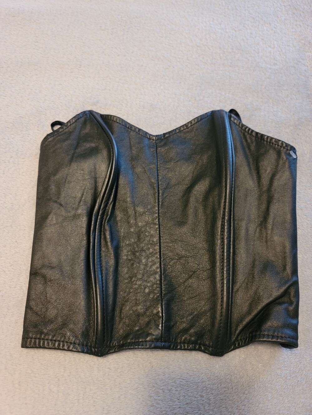Vintage 80s CHIA leather corset top Size:S